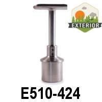 For Tube 1 2/3" Dia., Stiff, Adjustable in Height Satinized (E510 - 424) - Stair Parts USA