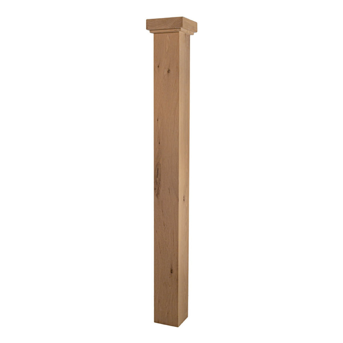 Forest Character White Oak 4 - 3/4" x 53" Hollow Box Newel (FCW - 4375) - Stair Parts USA