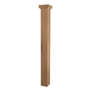Forest Character White Oak 4 - 3/4" x 53" Hollow Box Newel (FCW - 4375) - Stair Parts USA