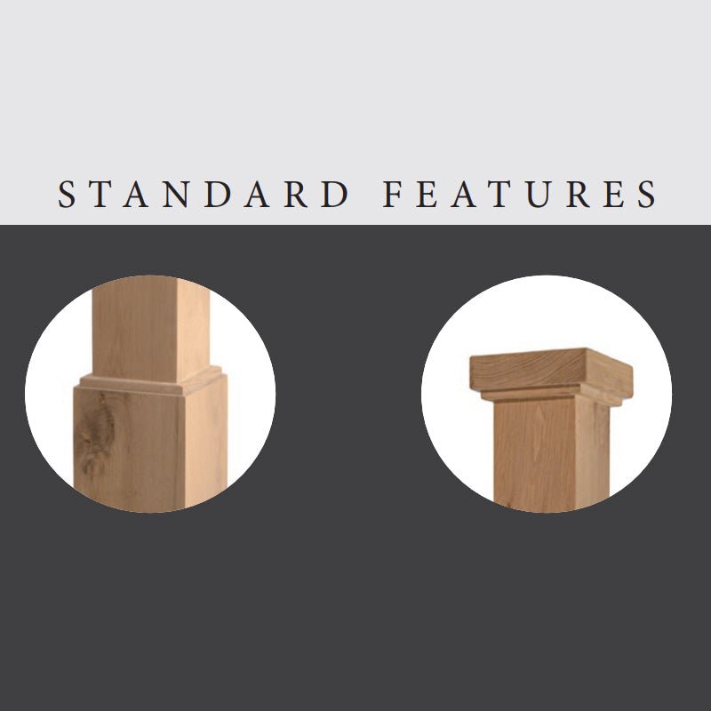 Forest Character White Oak 6 - 1/4" x 53" Hollow Box Newel (FCW - 4091) - Stair Parts USA