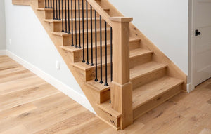 Forest Character White Oak 6 - 1/4" x 53" Hollow Box Newel (FCW - 4091) - Stair Parts USA