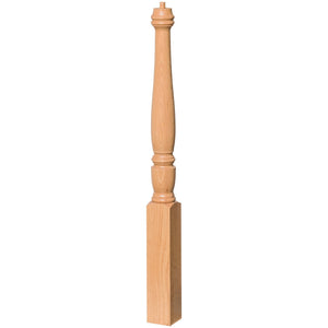 Georgia 3 - 1/2" x 43" 4510 Pin Top Turned Newel (4510, 4510F, 4510T) - Stair Parts USA