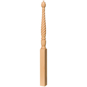 Georgia 3" x 48" 4711 Pin Top Turned Newel (4711, 4711F, 4711T) - Stair Parts USA