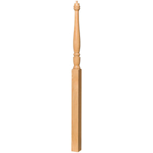 Georgia 3" x 60" 4715 Pin Top Turned Newel (4715, 4715F, 4715T) - Stair Parts USA