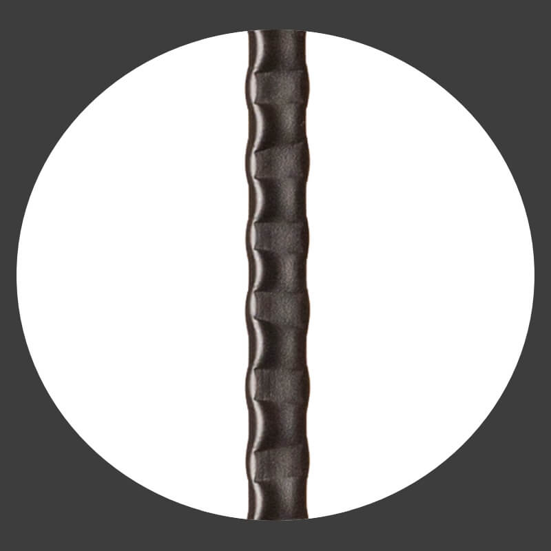 Gothic Series 9/16" Square x 44"H Plain Hammered Bar Hollow Iron Baluster (9016HG) - Stair Parts USA