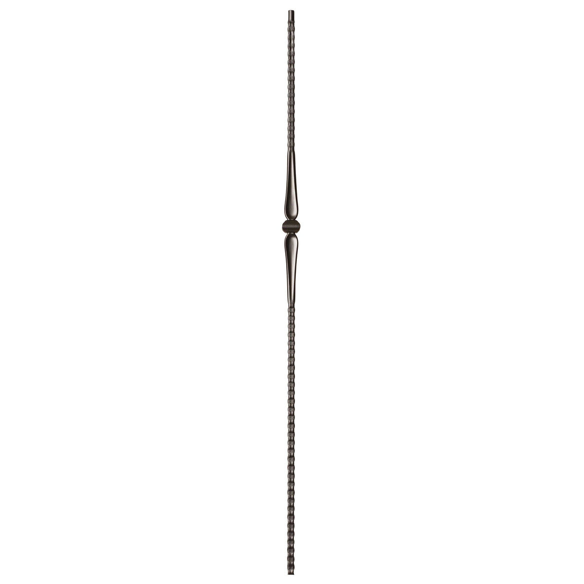 Gothic Series 9/16" Square x 44"H Single Knuckle with Hammered Bar Hollow Iron Baluster (9017HG) - Stair Parts USA