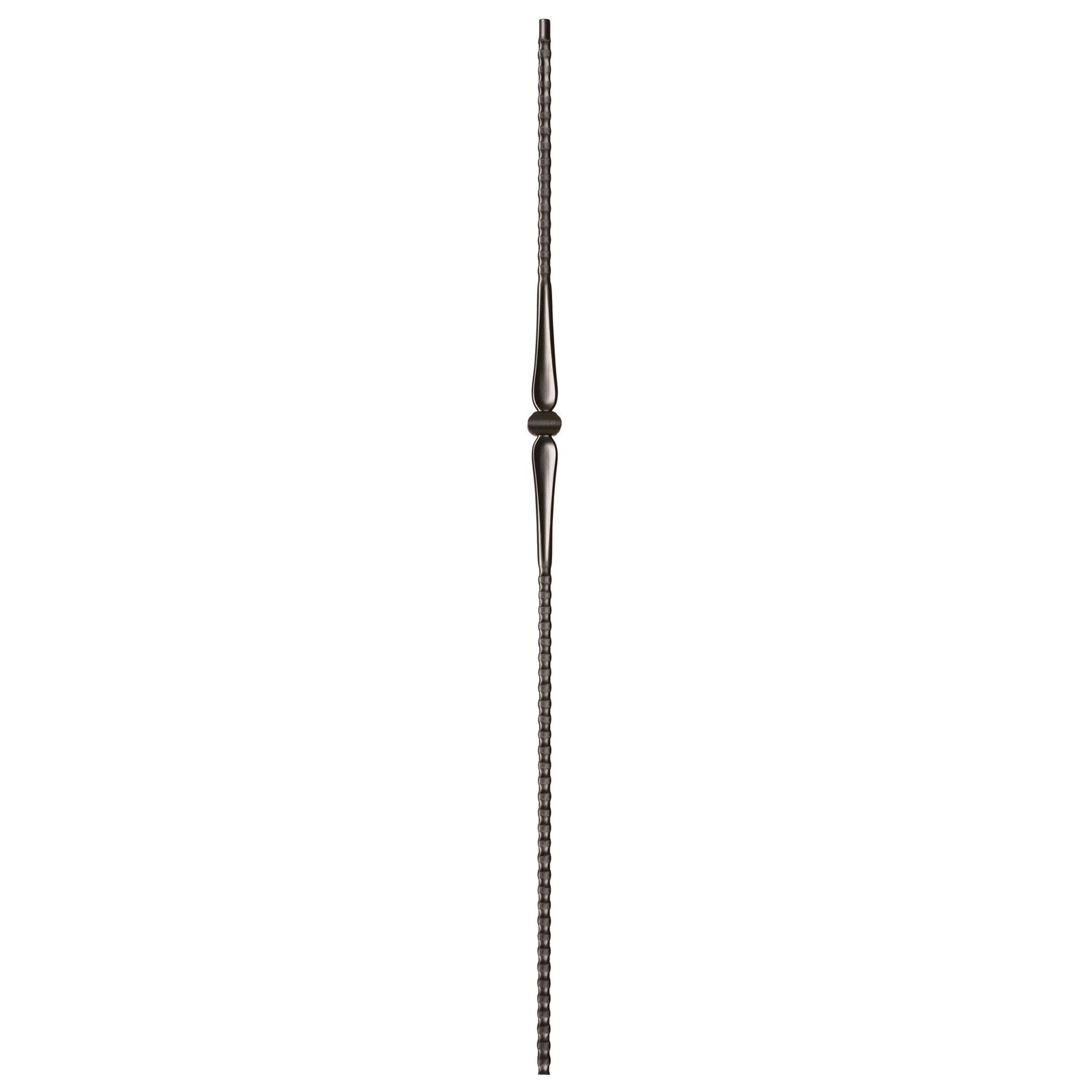 Gothic Series 9/16" Square x 44"H Single Knuckle with Hammered Bar Hollow Iron Baluster (9017HG) - Stair Parts USA