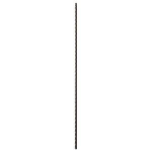 Hammered Edge Series 9/16" Square x 44"H Plain Bar with Hammered Edge Hollow Iron Baluster (9020HE) - Stair Parts USA