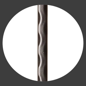 Hammered Edge Series 9/16" Square x 44"H Plain Bar with Hammered Edge Hollow Iron Baluster (9020HE) - Stair Parts USA