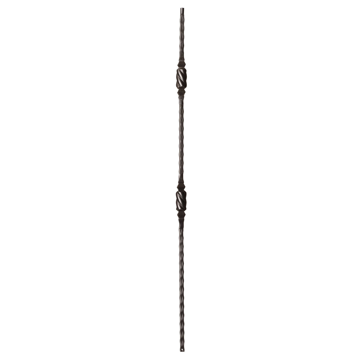 Hammered Face Series 9/16" Square x 44 - 3/32"H Double Knob with Hammered Face - Hollow Iron Baluster (9046HF) - Stair Parts USA