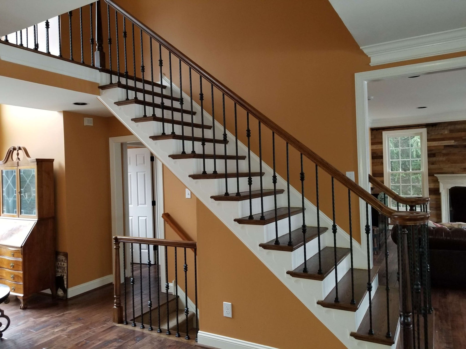 Hammered Face Series 9/16" Square x 44-3/32"H Plain Bar with Hammered Face - Hollow Iron Baluster (9031HF)