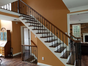 Hammered Face Series 9/16" Square x 44-3/32"H Plain Bar with Hammered Face - Hollow Iron Baluster (9031HF)