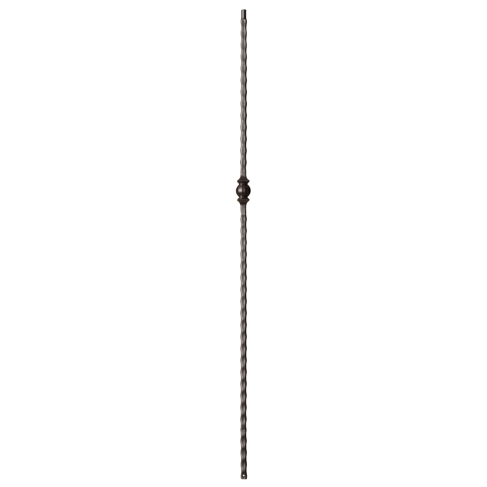 Hammered Face Series 9/16" Square x 44 - 3/32"H Single Ball with Hammered Face - Hollow Iron Baluster (9032HF) - Stair Parts USA