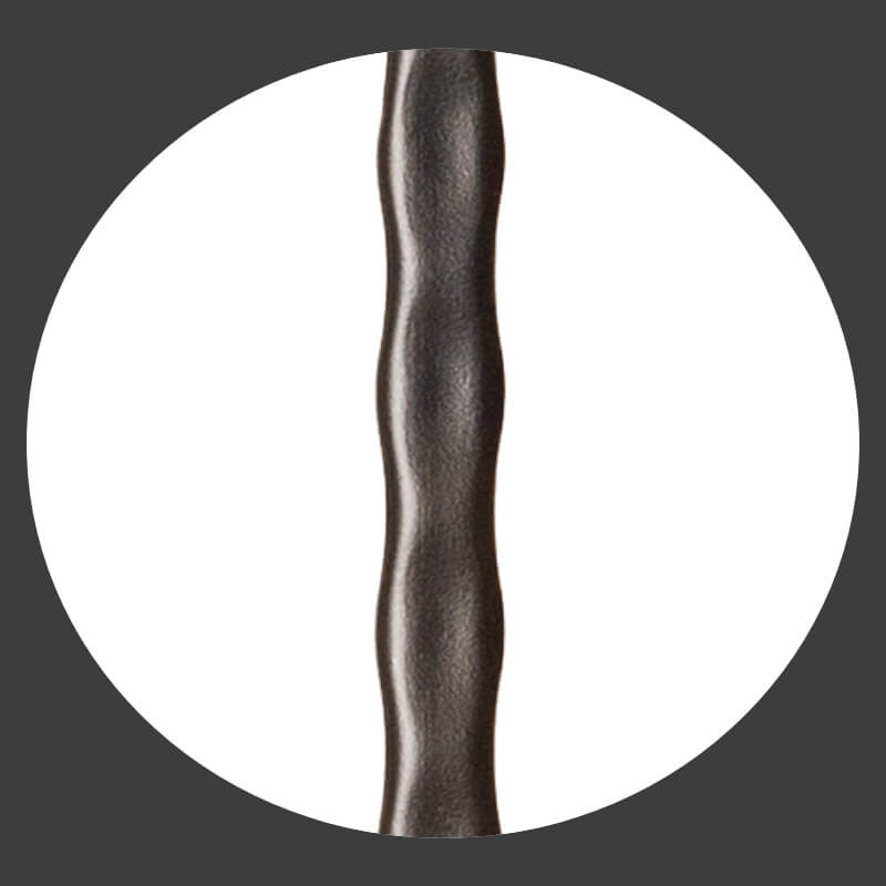 Hammered Face Series 9/16" Square x 44 - 3/32"H Single Knob with Hammered Face - Hollow Iron Baluster (9045HF) - Stair Parts USA
