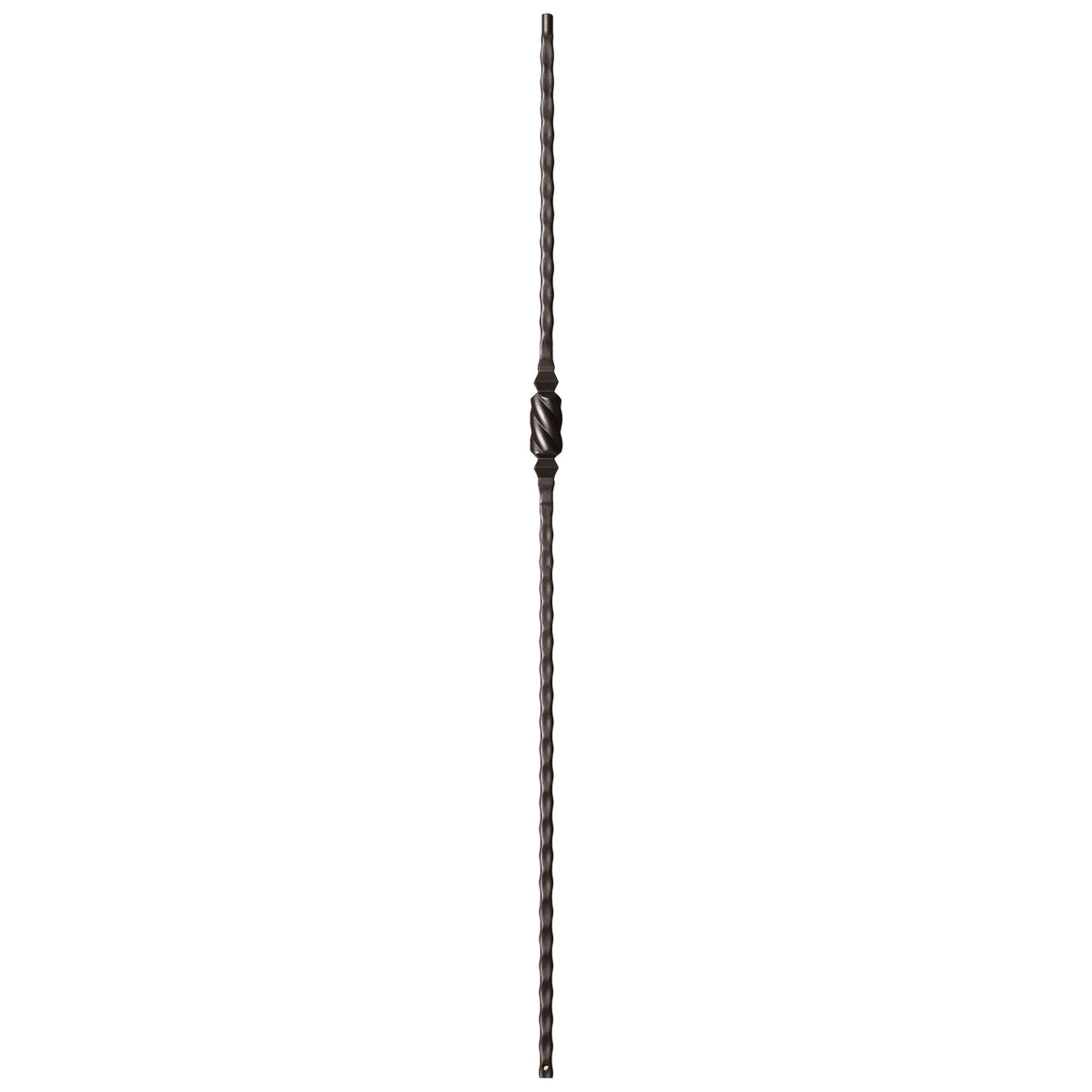 Hammered Face Series 9/16" Square x 44 - 3/32"H Single Knob with Hammered Face - Hollow Iron Baluster (9045HF) - Stair Parts USA