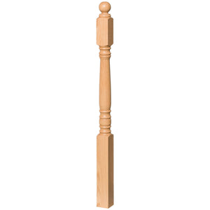 Hampton 3" 4300LT Short Block Turned Newel (4300LT, 4304LT) - Stair Parts USA