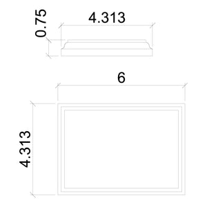 Handrail Terminating Wall Rosettes (Round, Square, Rectangle, Oval, Large Oval) - Stair Parts USA