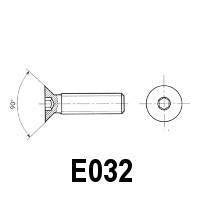 Hexagon Socket Countersunk Flat Head Screw (E0385) - Stair Parts USA