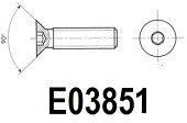 Hexagon Socket Countersunk Flat Head Screw (E0385) - Stair Parts USA