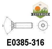 Hexagon Socket Countersunk Flat Head Screw (E0385) - Stair Parts USA