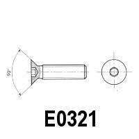 Hexagon Socket Countersunk Flat Head Screw (E0385) - Stair Parts USA