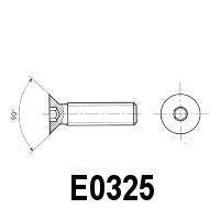 Hexagon Socket Countersunk Flat Head Screw (E0385) - Stair Parts USA