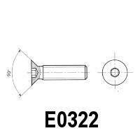 Hexagon Socket Countersunk Flat Head Screw (E0385) - Stair Parts USA