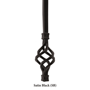 Straight Series 1/2" Square x 44"H Hollow Iron Baluster (9000)