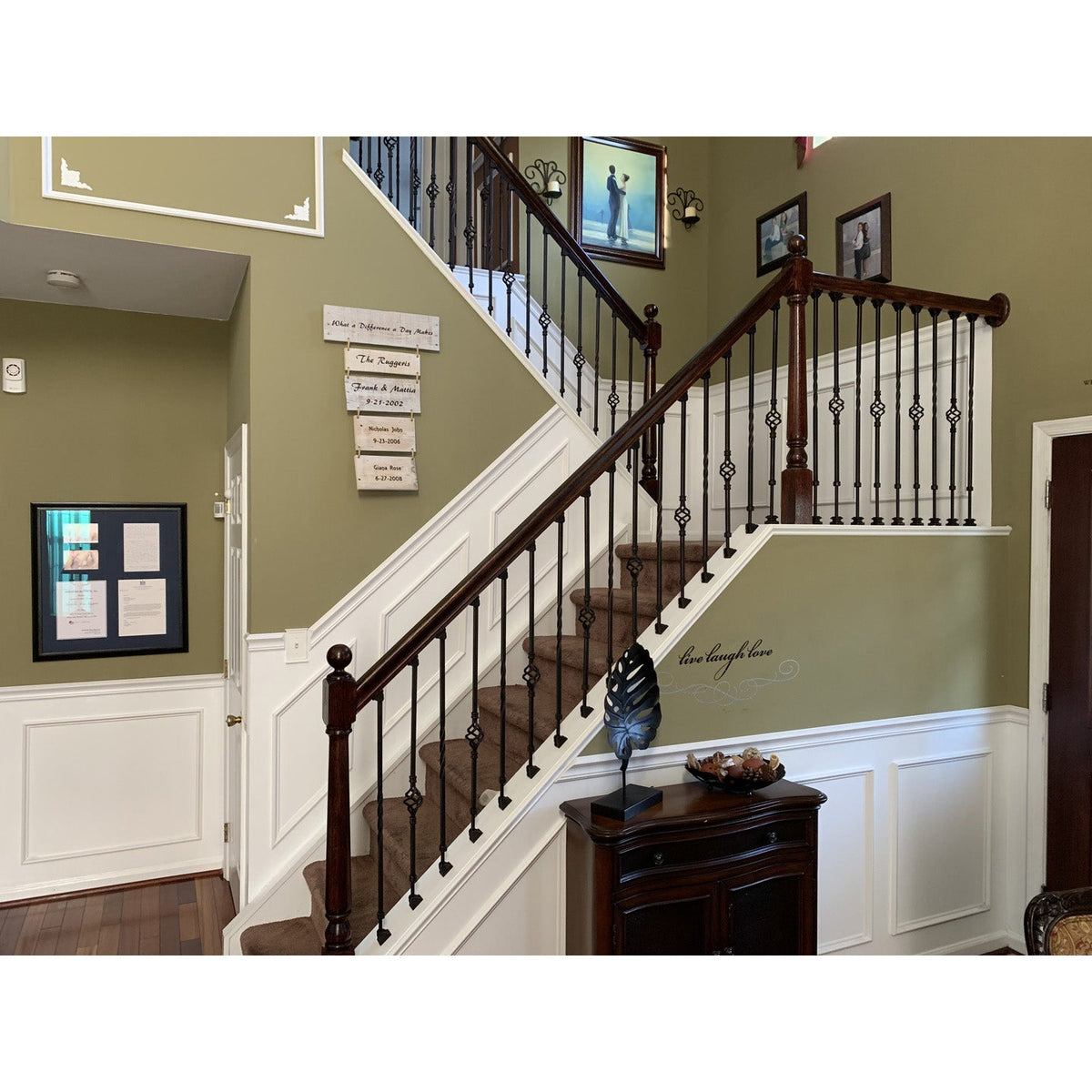 KNEE WALL SERIES: "Ole Iron Slides" - 1/2" Square x 26 - 1/2" - 32"H Single Basket Adjustable Hollow Iron Baluster (ISBAS - KW) - Stair Parts USA