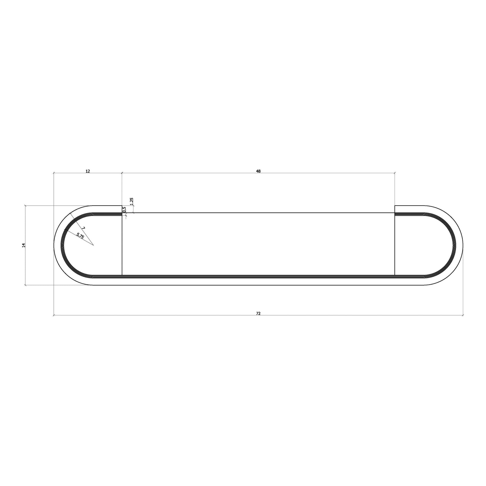 Large 11-1/2" Starting Step w/12-1/4"W x 14"D Radius Returns (8310/8315)