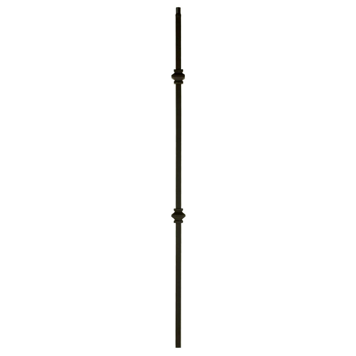 MEGA Series 3/4" Square x 44"H Double Knuckle Hollow Iron Baluster (MEGA - 2KNUC) - Stair Parts USA
