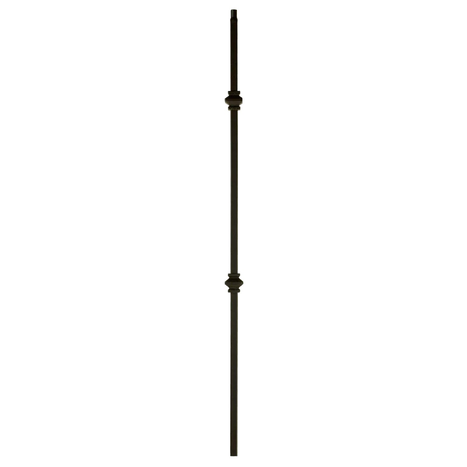 MEGA Series 3/4" Square x 44"H Double Knuckle Hollow Iron Baluster (MEGA - 2KNUC) - Stair Parts USA