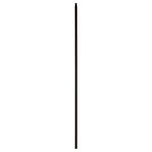 A Holmes Satin Black Mega Series Plain Square Hollow Iron Baluster (3/4" Sq. × 44"H, 9900TB) stands vertically against a plain white background.