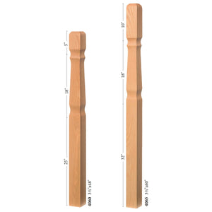 Mission 3 - 1/2" 4060 Turned Newel (4060, 4065) - Stair Parts USA