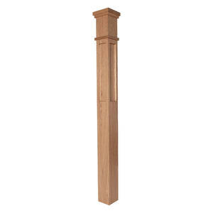 Mission Series: 4 - 3/4" x 55" Mission Flat Panel Box Newel (MFP - 4375) - Stair Parts USA