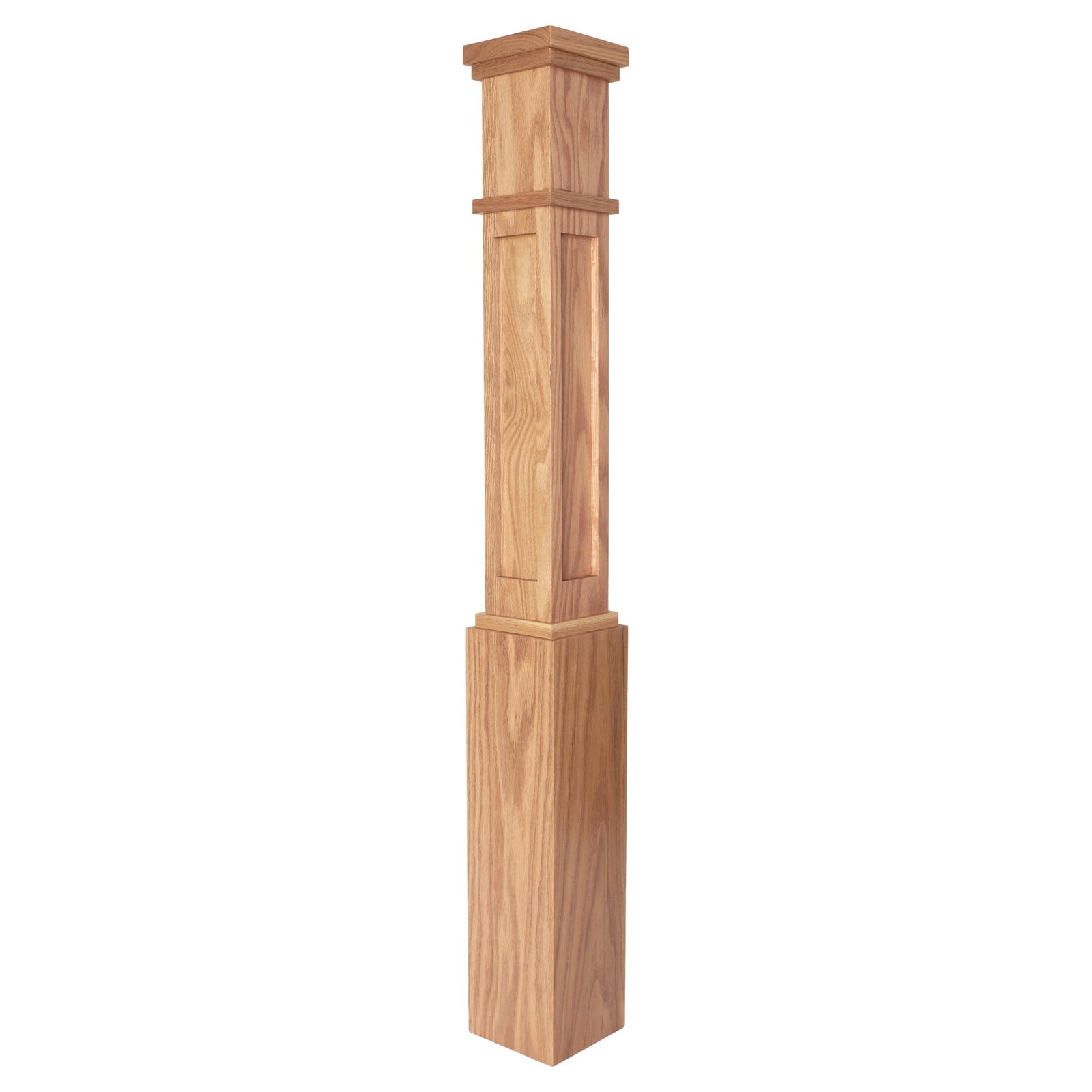 Mission Series 6 - 1/4" x 54" Flat Panel Box Newel (MFP - 4091) - Stair Parts USA