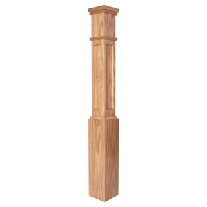 Mission Series 6 - 1/4" x 54" Flat Panel Box Newel (MFP - 4091) - Stair Parts USA