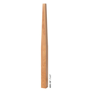Mission/Contemporary Series 3" x 43" Square Tapered Newel (4001-SP, Requires $80 setup fee per order)