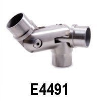 Multiple Joint, Pivotable Fitting for 1 2/3" Handrail (E4491) - Stair Parts USA