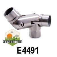 Multiple Joint, Pivotable Fitting for 1 2/3" Handrail (E4491) - Stair Parts USA