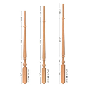 Ohio 1 - 3/4" 2715 Pin Top Baluster - Elegant Rise (2715) - Stair Parts USA