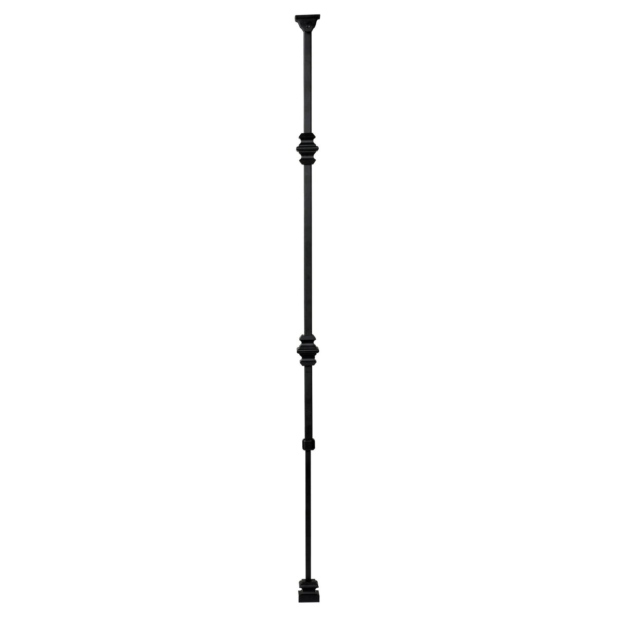 "Ole Iron Slides" - 1/2" Square x 30" - 38"H - Double Knuckle Adjustable Hollow Iron Baluster (ISKNUC2) - Stair Parts USA