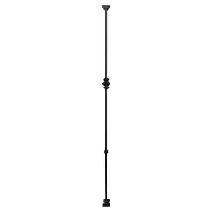 "Ole Iron Slides" - 1/2" Square x 30" - 38"H - Single Knuckle Adjustable Hollow Iron Baluster (ISKNUC1) - Stair Parts USA