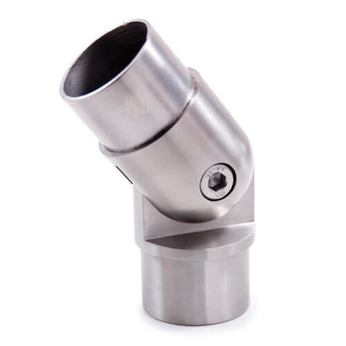 Pivotable Connector Fitting for 1 - 2/3" Stainless Steel Handrail (E446, E446/304) - Stair Parts USA