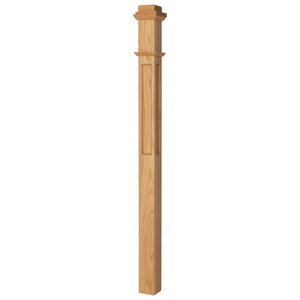 Recessed Flat Panel 3 - 1/2" x 58" Plain Box Newel (4075 - AFP) - Stair Parts USA
