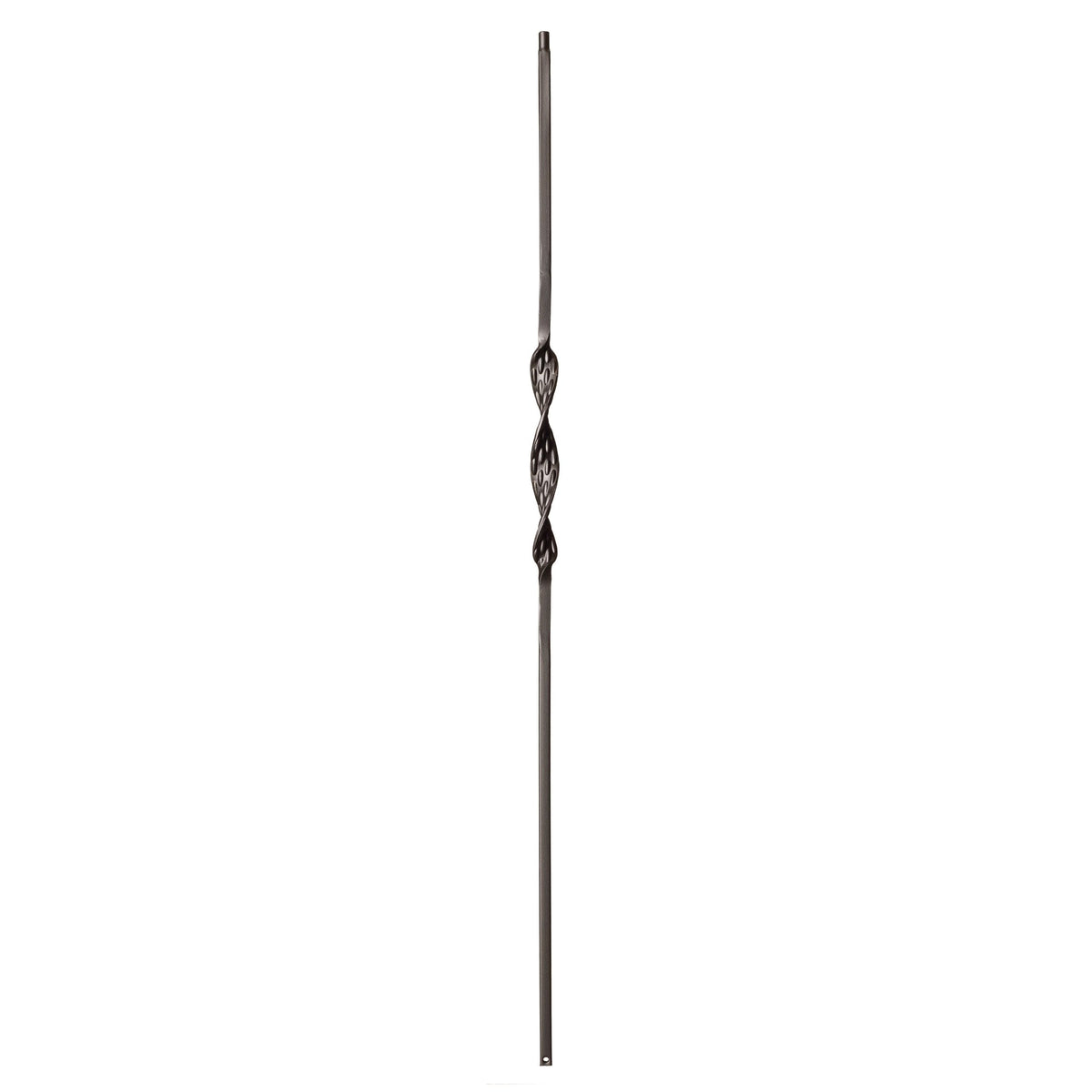 Ribbon Series 1/2" Square x 44H Single Ribbon Hollow Iron Baluster (9010RS) - Stair Parts USA