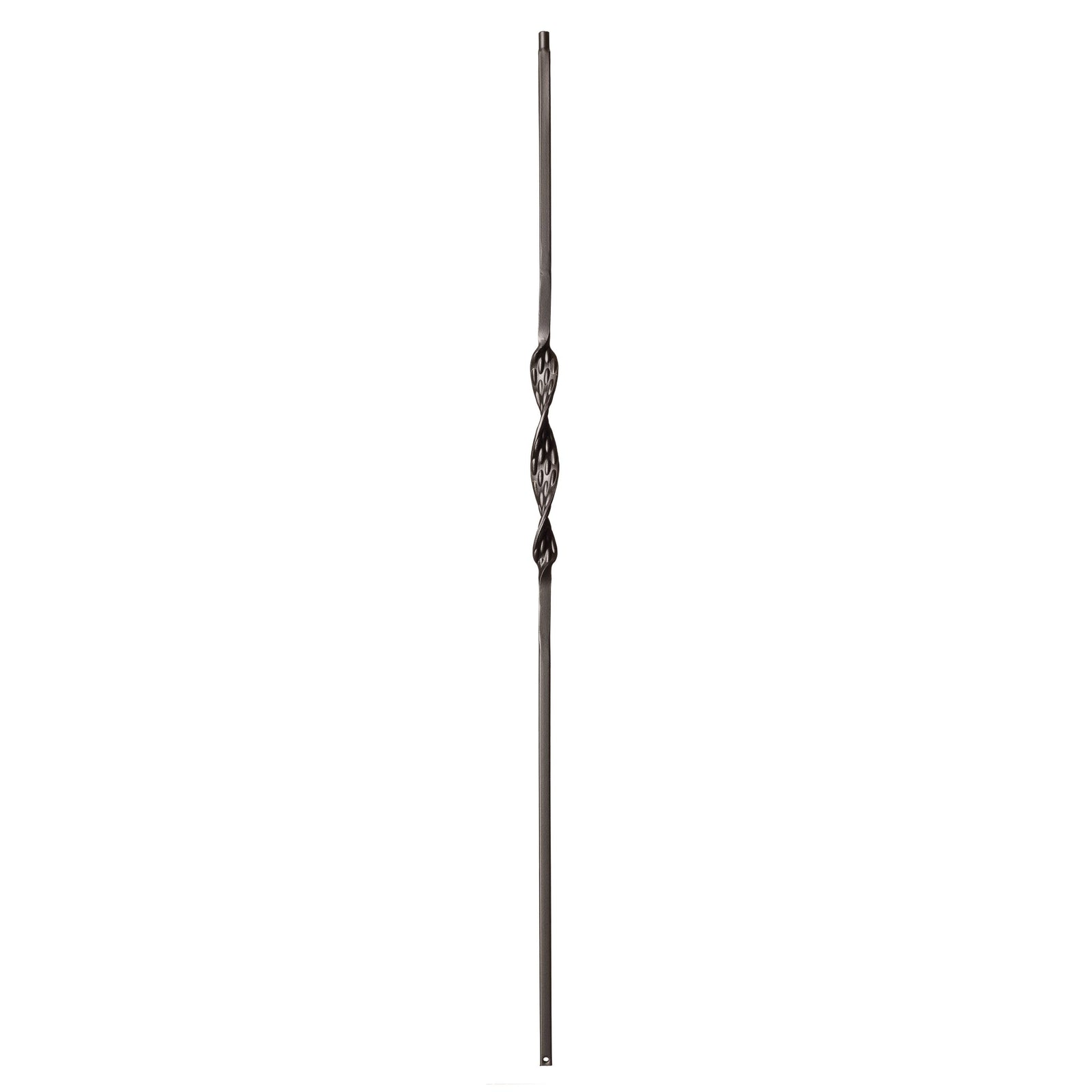 Ribbon Series 1/2" Square x 44H Single Ribbon Hollow Iron Baluster (9010RS) - Stair Parts USA