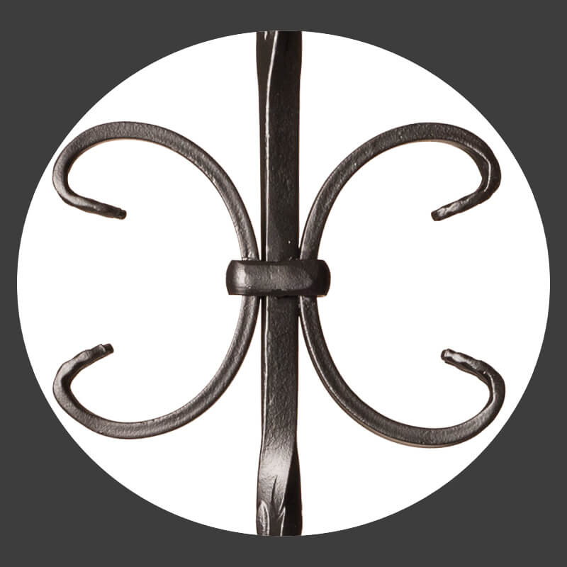 Ribbon Series 1/2"Square x 44"H Double Ribbon and Butterfly Hollow Iron Baluster (9014RS) - Stair Parts USA
