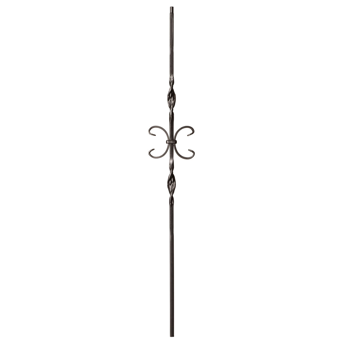 Ribbon Series 1/2"Square x 44"H Double Ribbon and Butterfly Hollow Iron Baluster (9014RS) - Stair Parts USA