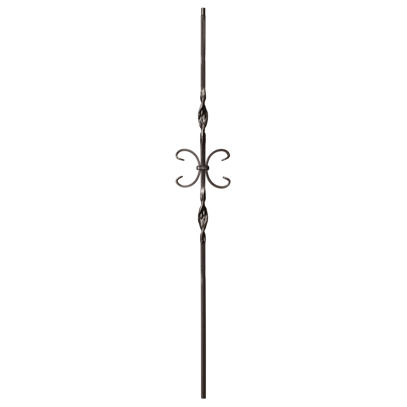 Ribbon Series 1/2"Square x 44"H Double Ribbon and Butterfly Hollow Iron Baluster (9014RS) - Stair Parts USA